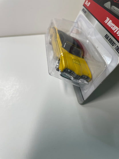 Hot Wheels 1/64 Larry’s Garage ‘70 Mercury Cyclone Yellow - Damaged Card