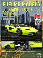 Fuelme Model Neo 1/64 Lamborghini Countach LPI 800-4 Verde Themis Resin Model Green - The Diecast Expo 2025 Singapore Exclusive
