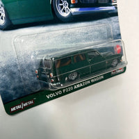 Hot Wheels Car Culture Fast Wagons Volvo P220 Amazon Wagon Green - Damaged Box