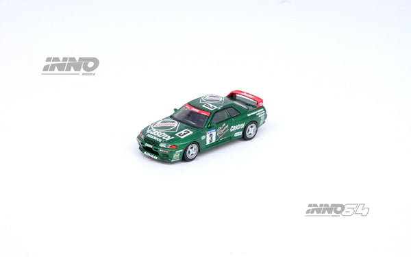 Inno64 1/64 nissan Skyline GT-R (R32) #3 Castrol Super Taikyu N1 Series Tsukuba 12 Hours 1992 Green - Damaged Box
