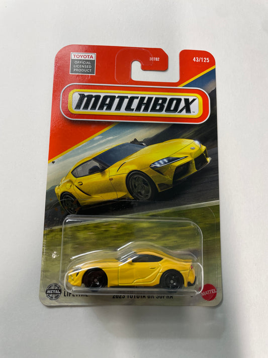 Matchbox 1/64 2023 Toyota GR Supra Yellow - Damaged Box