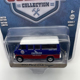 1/64 Greenlight Blue Collar Collection 1970 Ford Club Wagon Blue