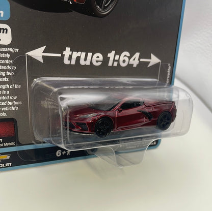 Auto World 1/64 Sports Cars Version A 2020 Chevy Corvette Long Beach Red Metallic