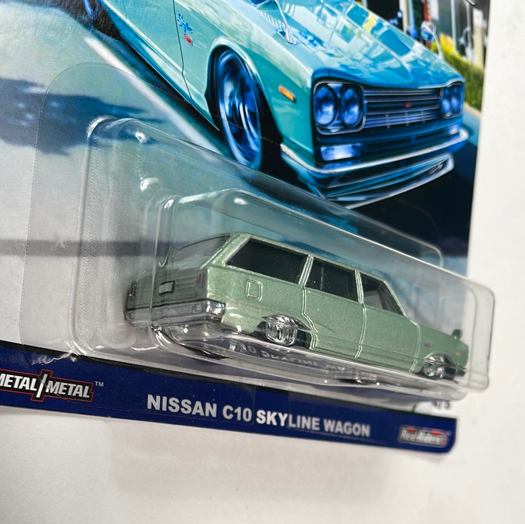 Hot Wheels 1/64 Car Culture Cargo Carriers Nissan C10 Skyline Wagon Green