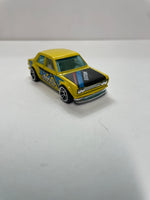 *Loose* Hot Wheels 1/64 Datsun Bluebird 510 Yellow & Blue