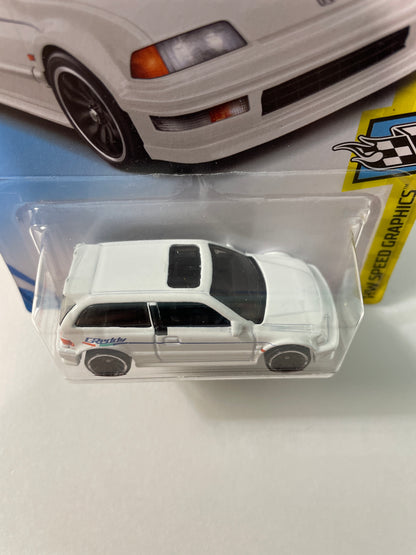 Hot Wheels 1/64 ‘90 Honda Civic EF Greddy White