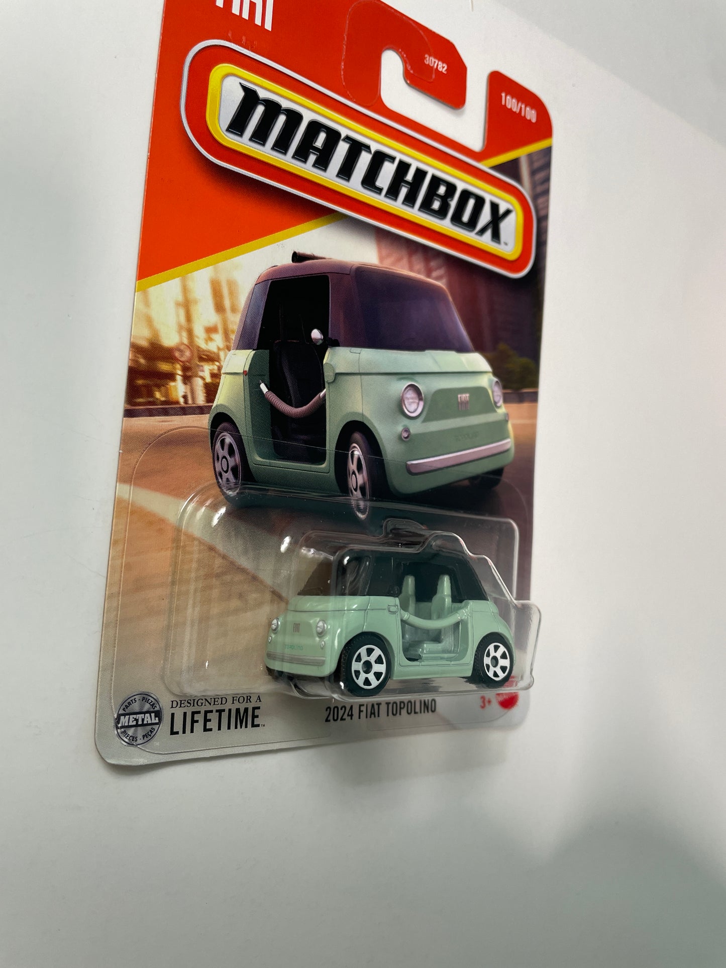 Matchbox 1/64 2024 Fiat Topolino Green - Damaged Card