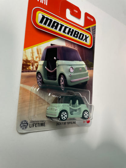 Matchbox 1/64 2024 Fiat Topolino Green - Damaged Card
