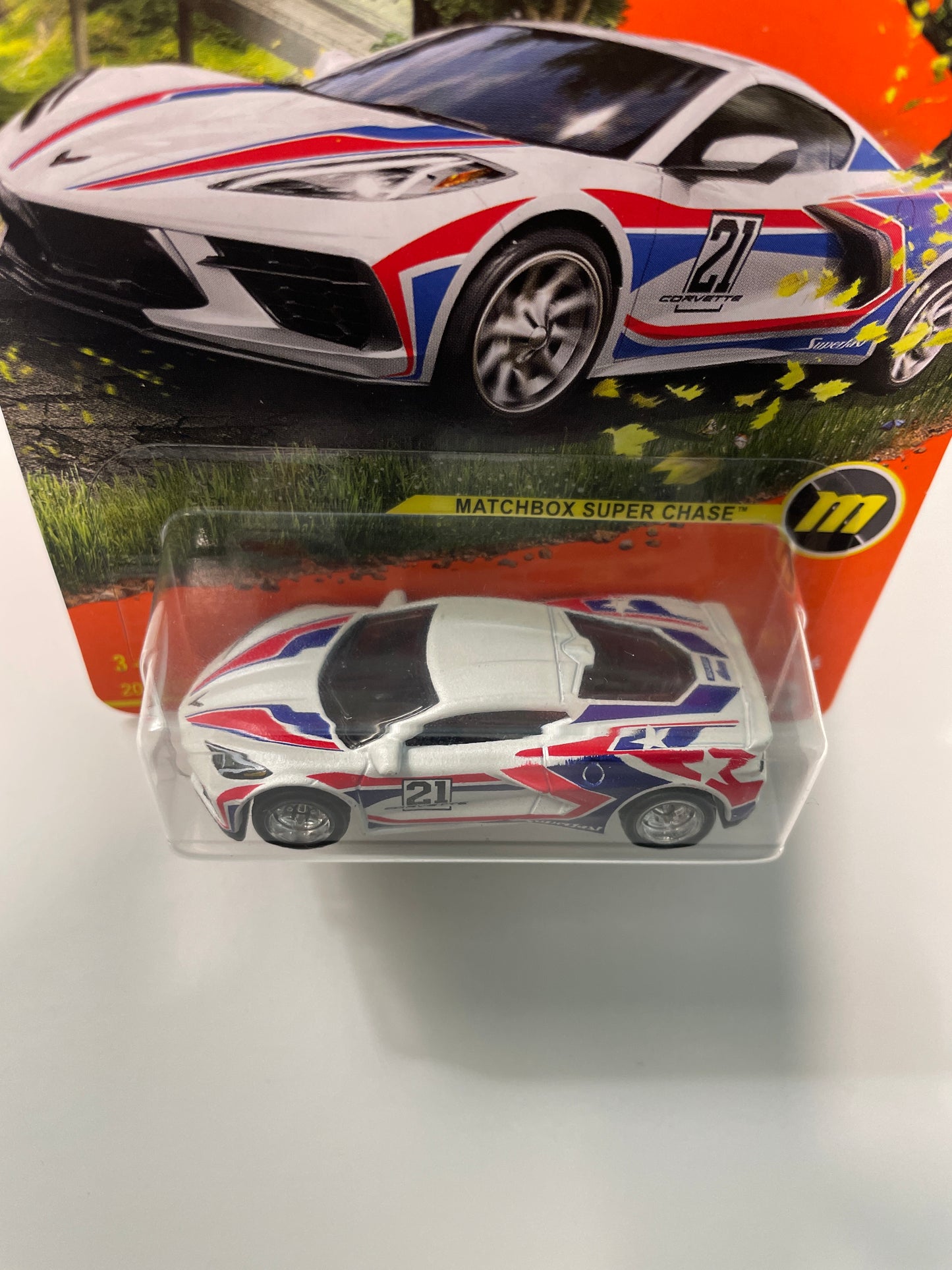 Matchbox 1/64 Super Chase 2020 Corvette C8 White & Blue