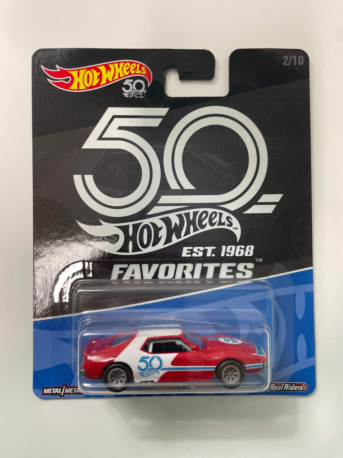 Hot Wheels 1/64 50th Favorites ‘71 AMC Javelin Red - Damaged Card