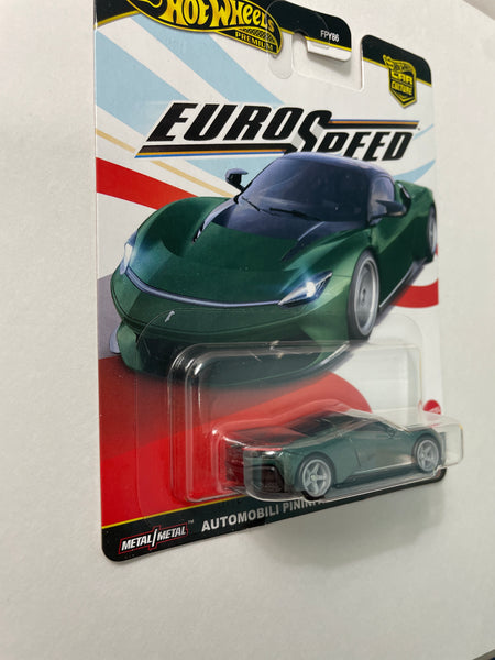 Hot Wheels 1/64 Car Culture Euro Speed Automobili Pininfarina Battista Green - Damaged Box
