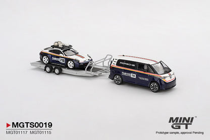 Mini GT 1/64 Porsche 911 Dakar #718 / Volkswagen ID. Buzz / Porsche Centrum Gelderland Roughroads Set - MGTS0019
