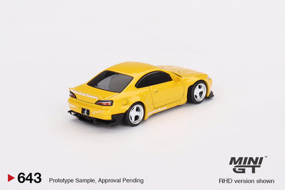 Mini GT 1/64 Nissan Silvia (S15) Rocket Bunny Bronze Yellow