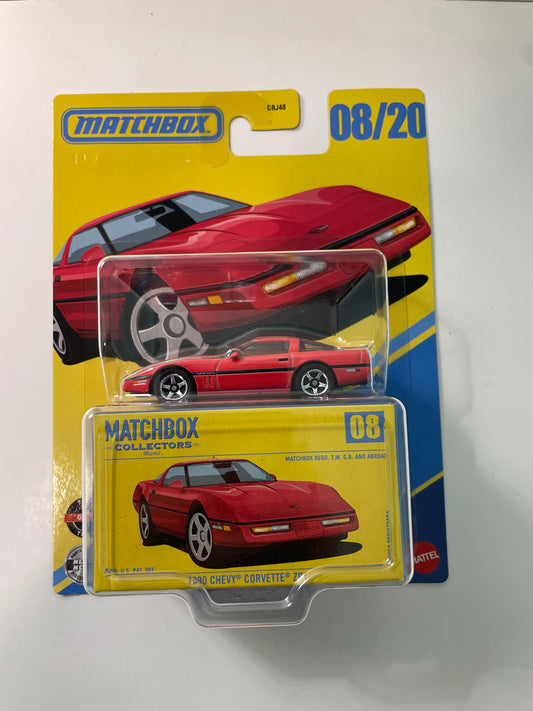 Matchbox Collectors 1/64 1990 Chevy Corvette ZR1 Red - JJV94 - Damaged Box