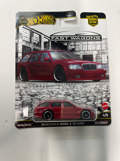 Hot Wheels 1/64 Car Culture Fast Wagons Mercedes-Benz E 36 AMG Red