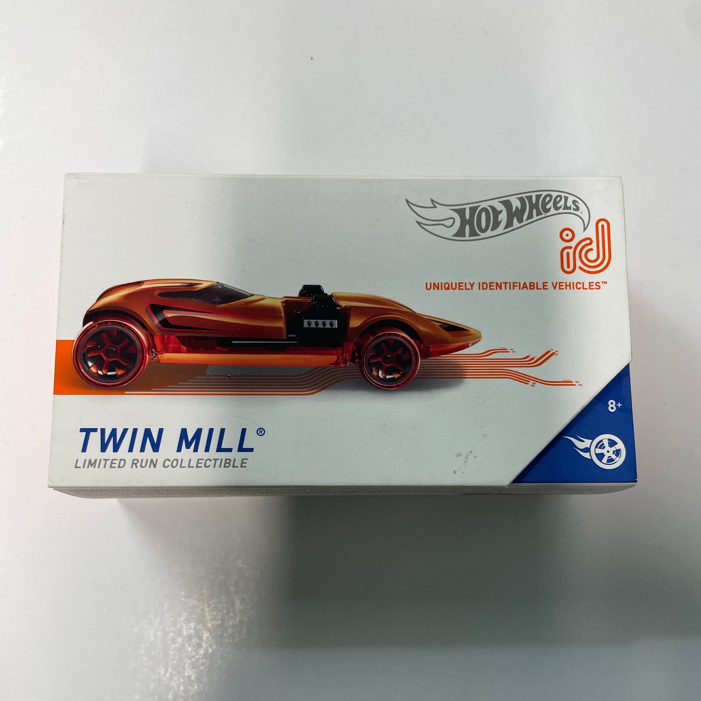 Hot Wheels Twin Mill toy car on a white background