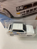 Hot Wheels 1/64 Lancia Delta Integrale Michelin White - Damaged Card