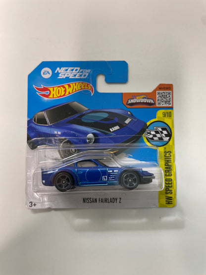 Hot Wheels 1/64 Nissan Fairlady Z Need For Speed Short Card Blue