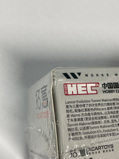 Xcartoys Works 1/64 Mitsubishi Lancer Evolution VI Tommi Makinen Edition Red - W1-HEC2026 - Damaged Box