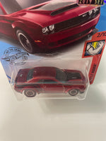 Hot Wheels 1/64 Super Treasure Hunt ‘18 Dodge Challenger SRT Demon Red Factory Sealed Card