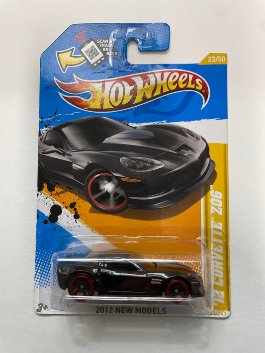 Hot Wheels 1/64 ‘12 Corvette Z06 Black - Damaged Box