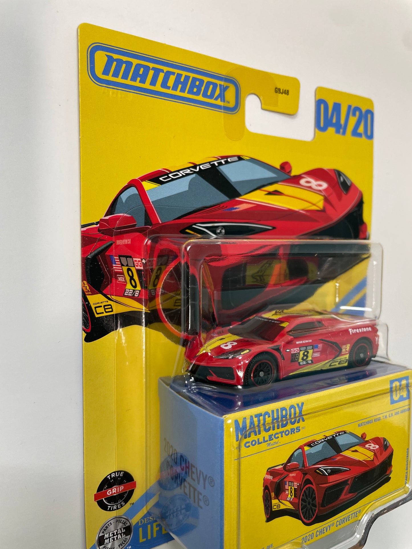 Matchbox Collectors 1/64 2020 Chevy Corvette Red & Yellow - JMX02
