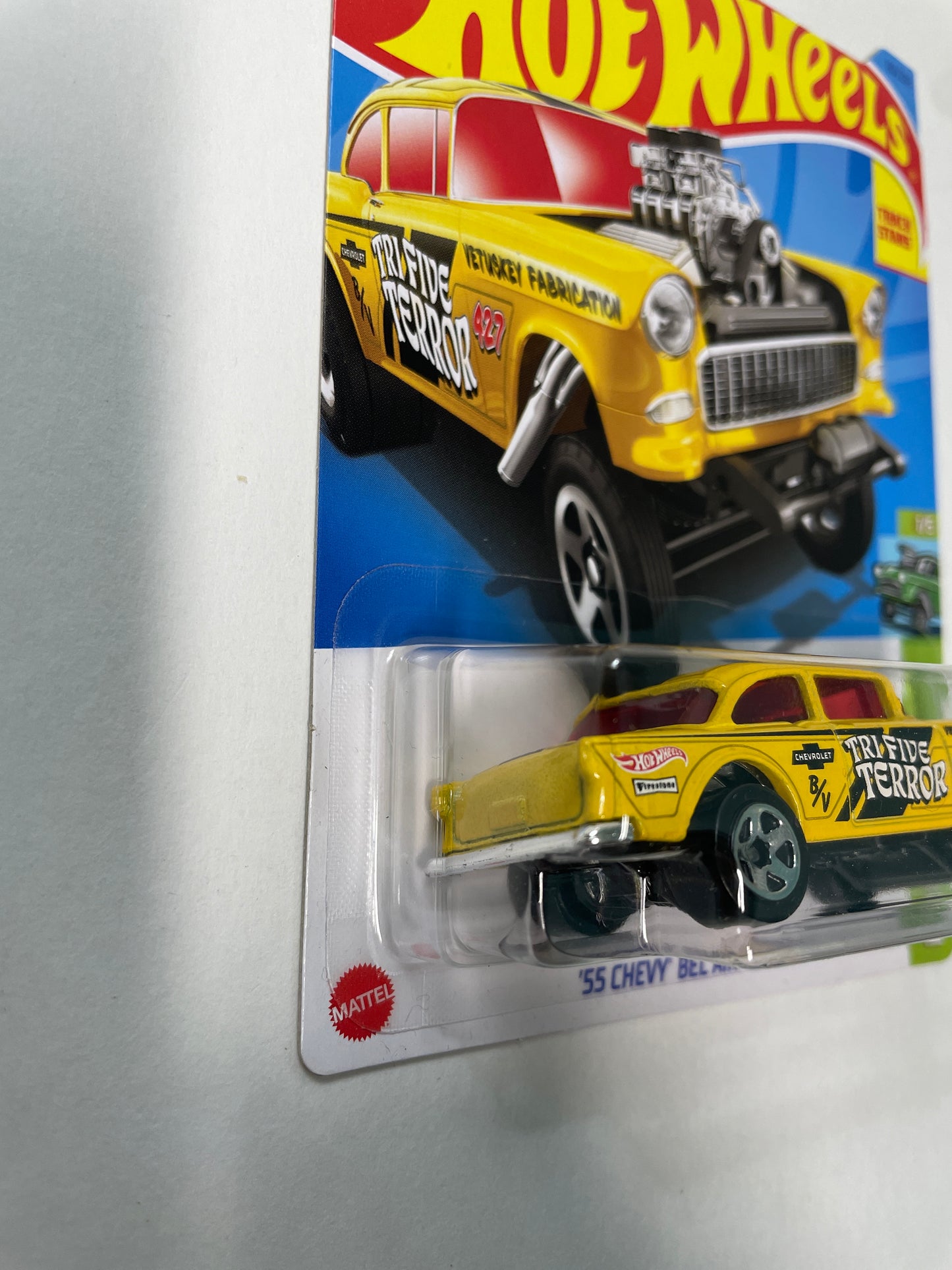 Hot Wheels 1/64 ‘55 Chevy Bel Air Gasser Yellow
