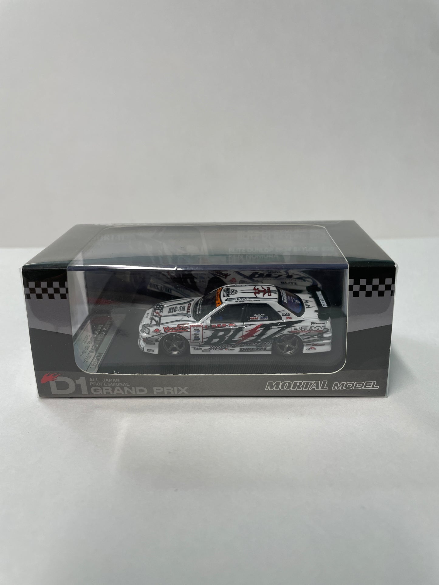 Mortal Model 1/64 Blitz Ken Nomura D1 Nissan Skyline  ER34 2007 White
