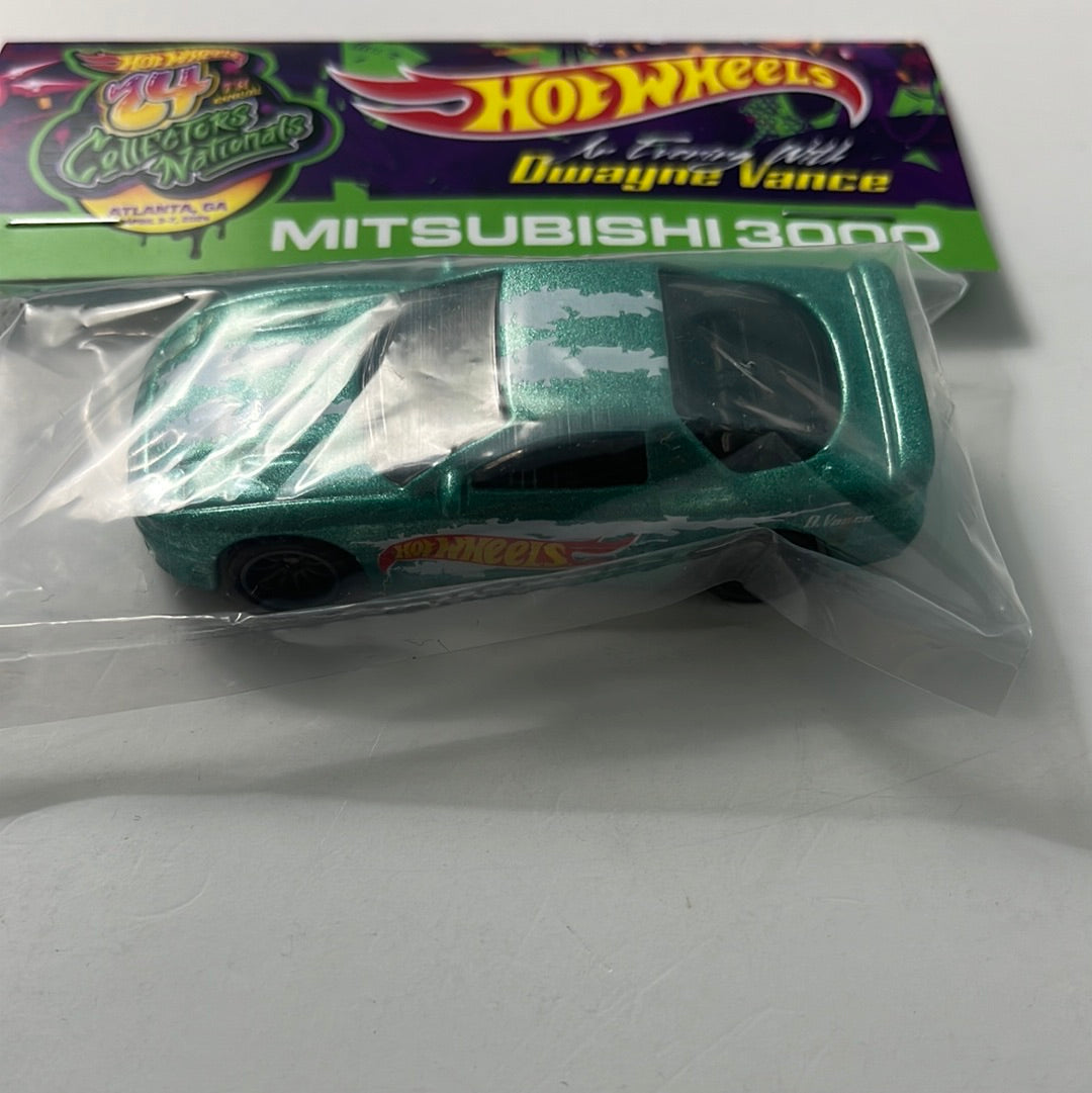 Hot Wheels 1/64 2024 Atlanta Convention Mitsubishi 3000GT Green Dinner Baggie Car
