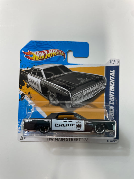 Hot Wheels 1/64 ‘64 Lincoln Continental Police Short Card - Damaged Box