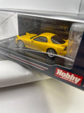 Hobby Japan 1/64 Mazda RX-7 (FD3S) Type RS W/ Engine Display Model Sunburst Yellow - Damaged Box