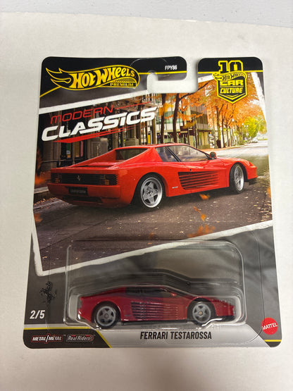 Hot Wheels 1/64 Car Culture Modern Classics 2026 Mix S Ferrari Testarossa Red - JKF00 - Damaged Box