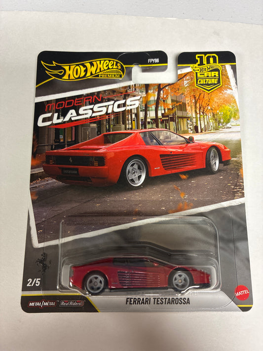 Hot Wheels 1/64 Car Culture Modern Classics 2026 Mix S Ferrari Testarossa Red - JKF00 - Damaged Box
