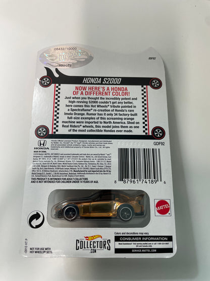 Hot Wheels 1/64 RLC Honda S2000 Orange - Damaged Card