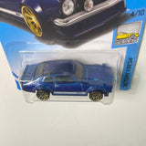 Hot Wheels 1/64 Custom Ford Maverick Blue - Damaged Card