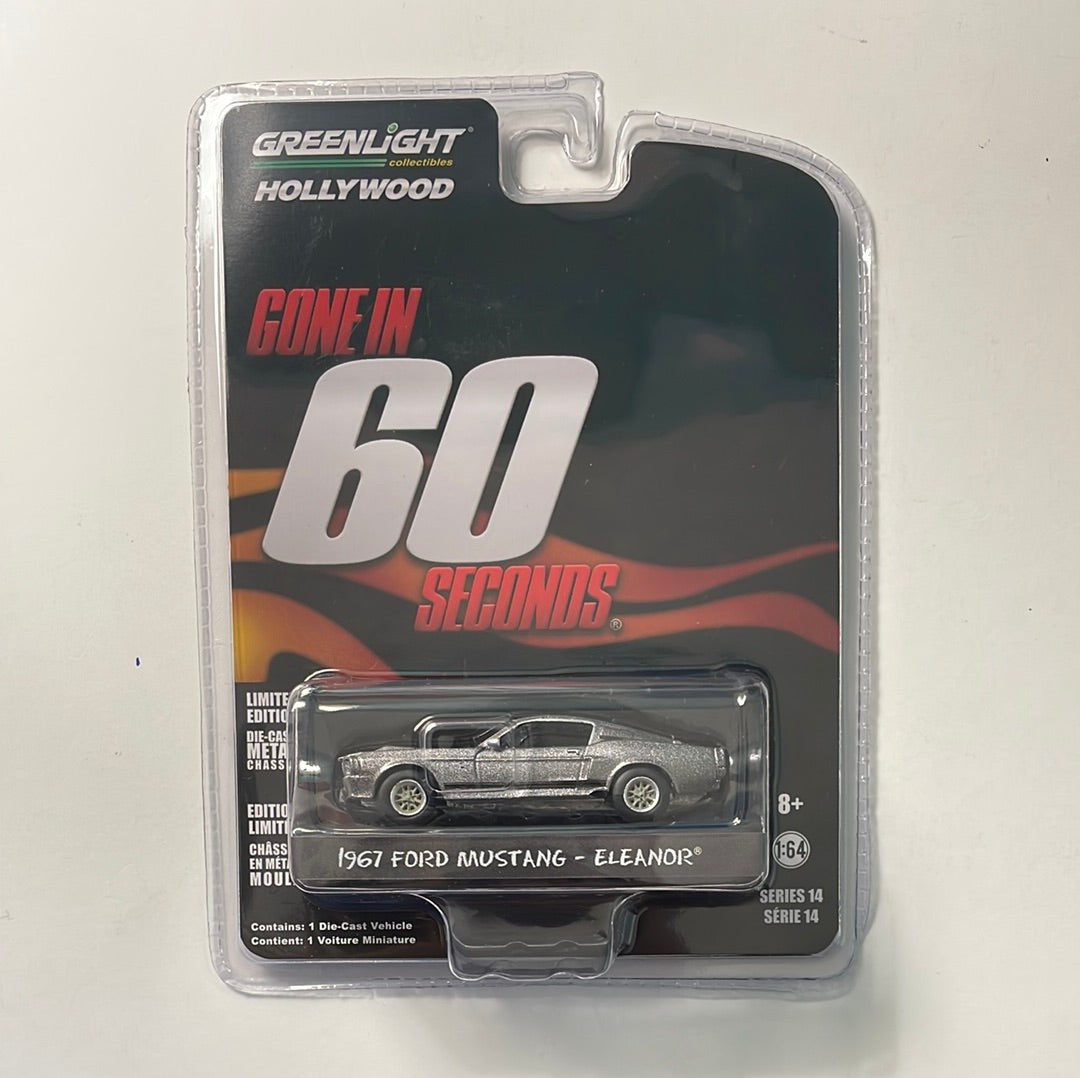 Greenlight Hollywood 1/64 Gone In 60 Seconds 1967 Ford Mustang - Eleanor Grey - 44742