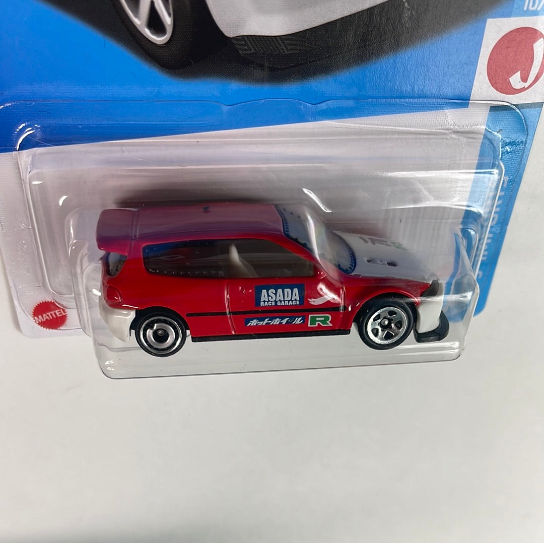 Hot Wheels Honda Civic Custom Red - Damaged Card