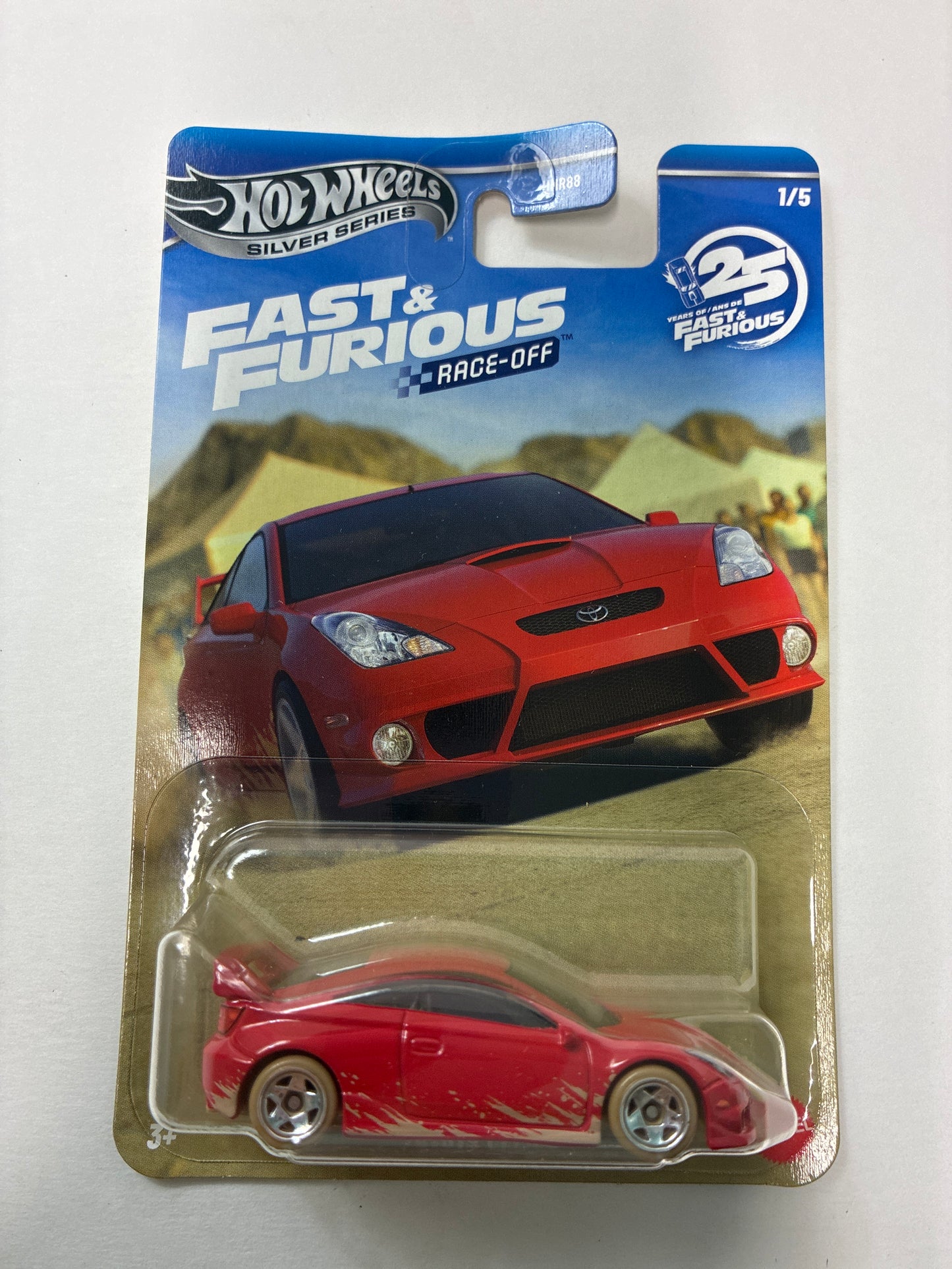 Hot Wheels 1/64 Silver Series Fast and Furious Race-Off Toyota Celica Red - JKX15 - Damaged Box