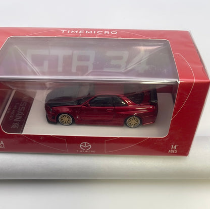 Time Micro 1/64 Nissan Skyline GT-R R34 Red