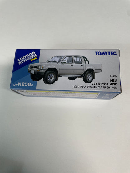 Tomica Limited Vintage Neo 1/64 LV-N256c Toyota Hilux 4WD Pick Up Double Cab SSR 1991 Silver