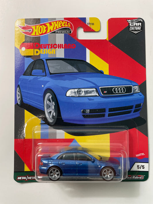Hot Wheels 1/64 Boulevard Deutschland Design Audi S4 Quattro Blue - Damaged Card