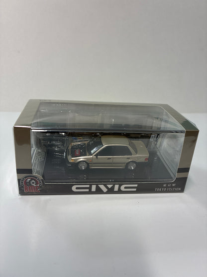 BM Creations 1/64 Tokyo Station Exclusive Edition Honda Civic EF2 Champagne - 64B0451