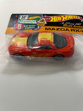 Hot Wheels 1/64 2024 Los Angeles California Convention Mazda RX-7 Dinner Baggie Car Orange