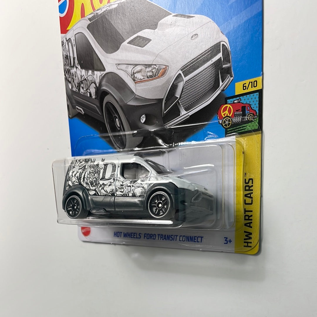 Hot wheels 1/64 Ford Transit Connect White & Black