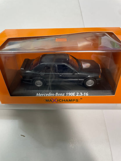 Maxichamps 1/43 1984 Mercedes-Benz 190E 2.3-16(W201) Black Metallic