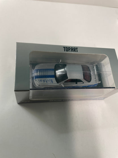DCT 1/64 Fast and Furious Nissan Skyline GTR Z-Tune Silver & Blue