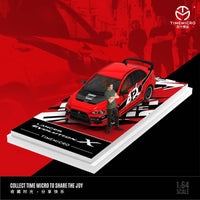 Time Micro 1/64 The Fast & Furious Mitsubishi Lancer Evolution w/Figure Red