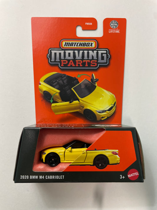 Matchbox 1/64 Moving Parts 2020 BMW M4 Cabriolet Yellow
