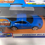 1/43 Hot Wheels Pull-Back Speeders Porsche 911 GT3 Blue