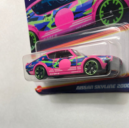 Hot Wheels 1/64 Neon Speeders Nissan Skyline 2000GT-R Pink & Green